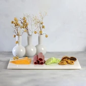 Akayev Mermer Beyaz 30x15 Cm Sunum Tabağı thumbnail 5