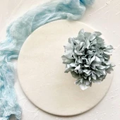 Akayev Mermer 28 Cm Beyaz Yuvarlak Sunum Tabağı thumbnail 1