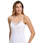 İlke 205 Kadın Güpürlü İp Askılı Atlet thumbnail 1