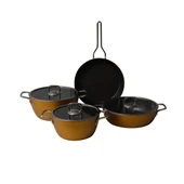 GÜRAL PORSELEN Açelya 7 Parça Granit Tencere Takımı Gold thumbnail 2