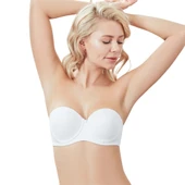 Anıl 3113S Kadın Balenli Desteksiz Dolgusuz Askısız Straplez Günlük Klasik T-Shirt Sütyeni thumbnail 2