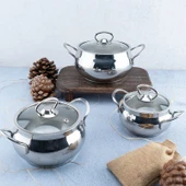 Bambum Rose Küre 6 Parça Derin Tencere Takımı thumbnail 4