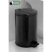 Primanova Cigo Siyah Pedallı Banyo Mutfak Ofis Çöp Kovası 12 Lt thumbnail 1