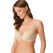 Anıl 3106 Kadın Balenli Desteksiz Dolgusuz Askıları Çıkabilen Yumuşak Süngerli Günlük Klasik T-Shirt Sütyeni thumbnail 4