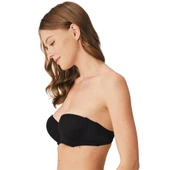 Anıl 3241 Kadın Balenli Destekli Dolgulu Askısız Straplez Günlük Klasik T-Shirt Sütyeni thumbnail 4