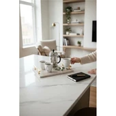 Akayev Traverten Altın Florya 30x20 cm Tepsi thumbnail 4