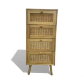 Panalı Masif Rattan 4 Çekmeceli Düzenleyici Dolap thumbnail 2