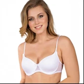 Anıl 3106 Kadın Balenli Desteksiz Dolgusuz Askıları Çıkabilen Yumuşak Süngerli Günlük Klasik T-Shirt Sütyeni thumbnail 2