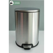 Primanova Cigo Mat Krom Pedallı Banyo Mutfak Ofis Çöp Kovası 12 Lt thumbnail 1