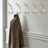 Portmanto Askı Metal Altın Gold Vestiyer Duvar Dolap Elbise Askısı Mobilya Askılığı Aparat thumbnail 3