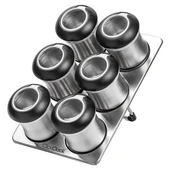 Tantitoni Standlı 6Lı Paslanmaz Çelik Baharatlık Seti 110Ml thumbnail 1