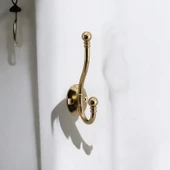 Metal Askı Bronz Vestiyer Portmanto Dolap Askılık Askılığı Duvar Banyo Mutfak Elbise Kıyafet Askısı thumbnail 5