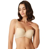 Anıl 3104S Kadın Balenli Desteksiz Dolgusuz Askıları Çıkabilen Günlük Klasik T-Shirt Sütyeni thumbnail 3