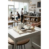 Akayev Traverten Mat Altın L Dizayn 30x20 cm Tepsi thumbnail 4