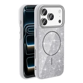 iPhone 17 Pro Kılıf M-safe Şarj Özellikli Parlayan Simli Okso Kılıf thumbnail 2