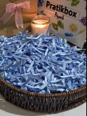 Pratikbox Mini Fiyonk / Saten 0,6cm'lik /6mm / Hediyelik / Süsleme / Mavi Renk / 50 Adet thumbnail 1