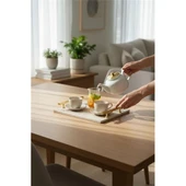 Akayev Traverten Altın Florya 30x20 cm Tepsi thumbnail 3