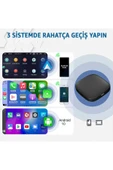 TAA01 Kablosuz CarPlay & Android Auto Akıllı Multimedya Kutusu CarPlay Adaptörü AI Box 2+32GB ROM thumbnail 5