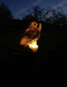 Baykuş Solar Güneş Enerjili Led Işık Bahçe Teras Balkon Ağaç Lambası Aydınlatması Su Geçirmez Kahve thumbnail 4