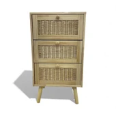 Panalı Masif Rattan 3 Çekmeceli Düzenleyici Dolap BM07 thumbnail 1