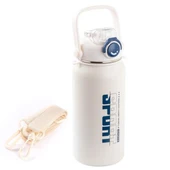 Tantitoni Okadı Sport Pipetli Beyaz Paslanmaz Çelik Termos 1.3L thumbnail 1