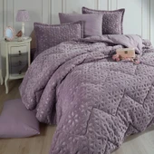 Clasy Wellsoft Jakarlı Çift Kişilik Uyku Seti Babil V5 Lila thumbnail 1