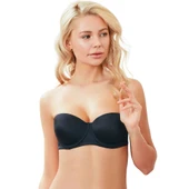 Anıl 3113S Kadın Balenli Desteksiz Dolgusuz Askısız Straplez Günlük Klasik T-Shirt Sütyeni thumbnail 3