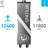 MSI Spatium M570 Pro Frozr Soğutuculu PCI-Express 5.0 2 TB M.2 SSD thumbnail 2