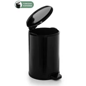 Primanova Cigo Siyah Pedallı Banyo Mutfak Ofis Çöp Kovası 12 Lt thumbnail 3