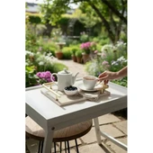 Akayev Traverten Mat Altın L Dizayn 30x20 cm Tepsi thumbnail 1