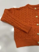 Hipatu Saç Örgü Gold Düğme Hırka(1802) thumbnail 9