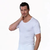 Şahinler ME019 Erkek Ribana Kısa Kol Atlet No:56 (XL) thumbnail 2