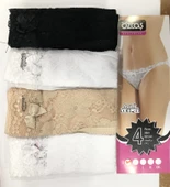 Öztaş 2754 Kadın Likralı Dantelli Yüksek Bel Külot 4'lü Paket thumbnail 1