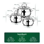 Bambum Rose Küre 6 Parça Derin Tencere Takımı thumbnail 2
