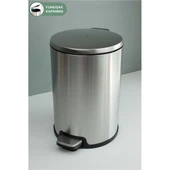 Primanova Cigo Mat Krom Pedallı Banyo Mutfak Ofis Çöp Kovası 12 Lt thumbnail 3