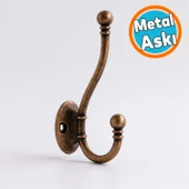 Metal Askı Antik Bakır Vestiyer Portmanto Dolap Askılık Askılığı Duvar Banyo Mutfak Elbise Askısı thumbnail 1