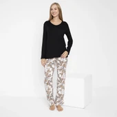 Confeo 840-635 Kadın Kışlık Uzun Kol Viskon Pijama Takım thumbnail 1