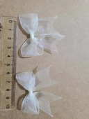 Pratikbox Fiyonk / Tül 2cm'lik /Hediyelik /Süsleme/Çift renk/Kahverengi 25 Adet ve Krem Renk 25 Adet / 50 Adet thumbnail 4