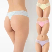 Confeo 804-502 Kadın Dantelli 4'lü Tanga Külot thumbnail 2