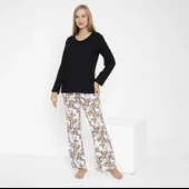 Confeo 840-635 Kadın Kışlık Uzun Kol Viskon Pijama Takım thumbnail 2