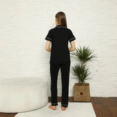 Confeo C840-057 Kadın Viskon Önü Düğmeli Kısakol Pijam Takım thumbnail 9