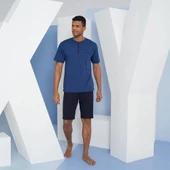 Kly 9604 Erkek Midi Yaka 3'lü Pijama  Takım thumbnail 7