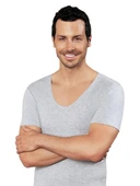 Şahinler ME081 Renkli Likralı Derin V Yaka Kısa Kol Atlet thumbnail 6