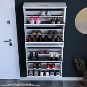 Modilayn UMAY Asma Antre Hol 72x156x25, 5 cm’ lik 4 Düşer Kapak 8 Göz Bölmeli Ayakkabılık thumbnail 4