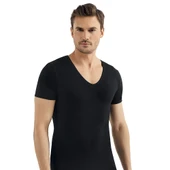 Şahinler ME081 Renkli Likralı Derin V Yaka Kısa Kol Atlet thumbnail 1