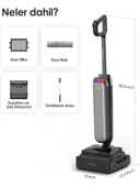 Tineco Floor One S9 Artist Steam Kablosuz Buharlı Akıllı Islak Kuru Süpürge, Zemin Temizleyici Paspas, 140°C Yüksek Isılı Hypersteam Buhar Teknolojisi, 22KPA Güçlü Emiş thumbnail 9