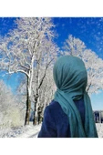 Bambu Şal Kraş Ütü Gerektirmeyen Hafif Hijab Tesettür Turkuaz thumbnail 6