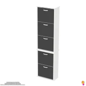 Modilayn VARBİ UMAY' 2 Li Asma Kapı Önü 52x193x25,5 cm’ lik 5 Düşer Kapak 10 Göz Bölmeli Ayakkabılık thumbnail 6