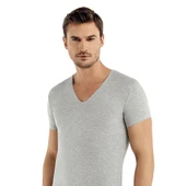 Şahinler ME081 Renkli Likralı Derin V Yaka Kısa Kol Atlet thumbnail 4