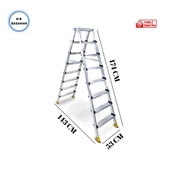 SÖZBİR 8+8 BASAMAK ÇİFT ÇIKIŞLI GOLD ALÜMİNYUM MERDİVEN thumbnail 2